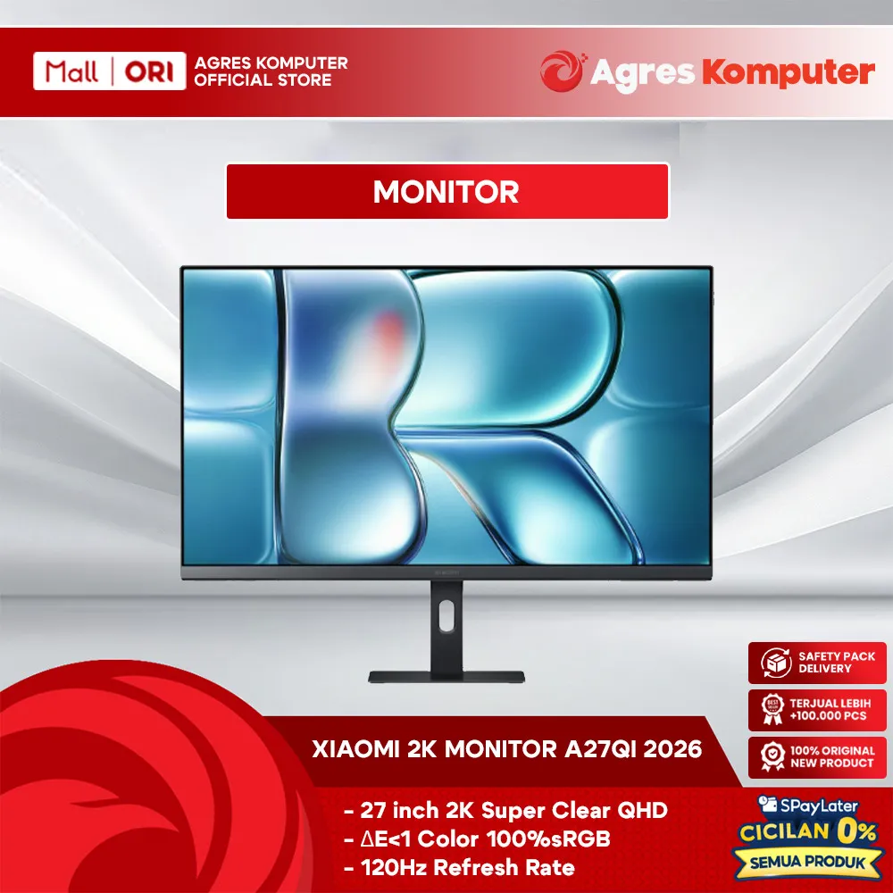 XIAOMI MONITOR 27 INCH A27QI 2026 IPS QHD 2K 1440P 6MS 120HZ DELTA E2 3Y