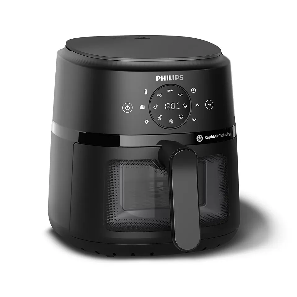 Philips Airfryer Low Watt 500W Transparan Compact Size 3.2 L NA210/00 Air fryer multifungsi digital layar sentuh Garansi Resmi