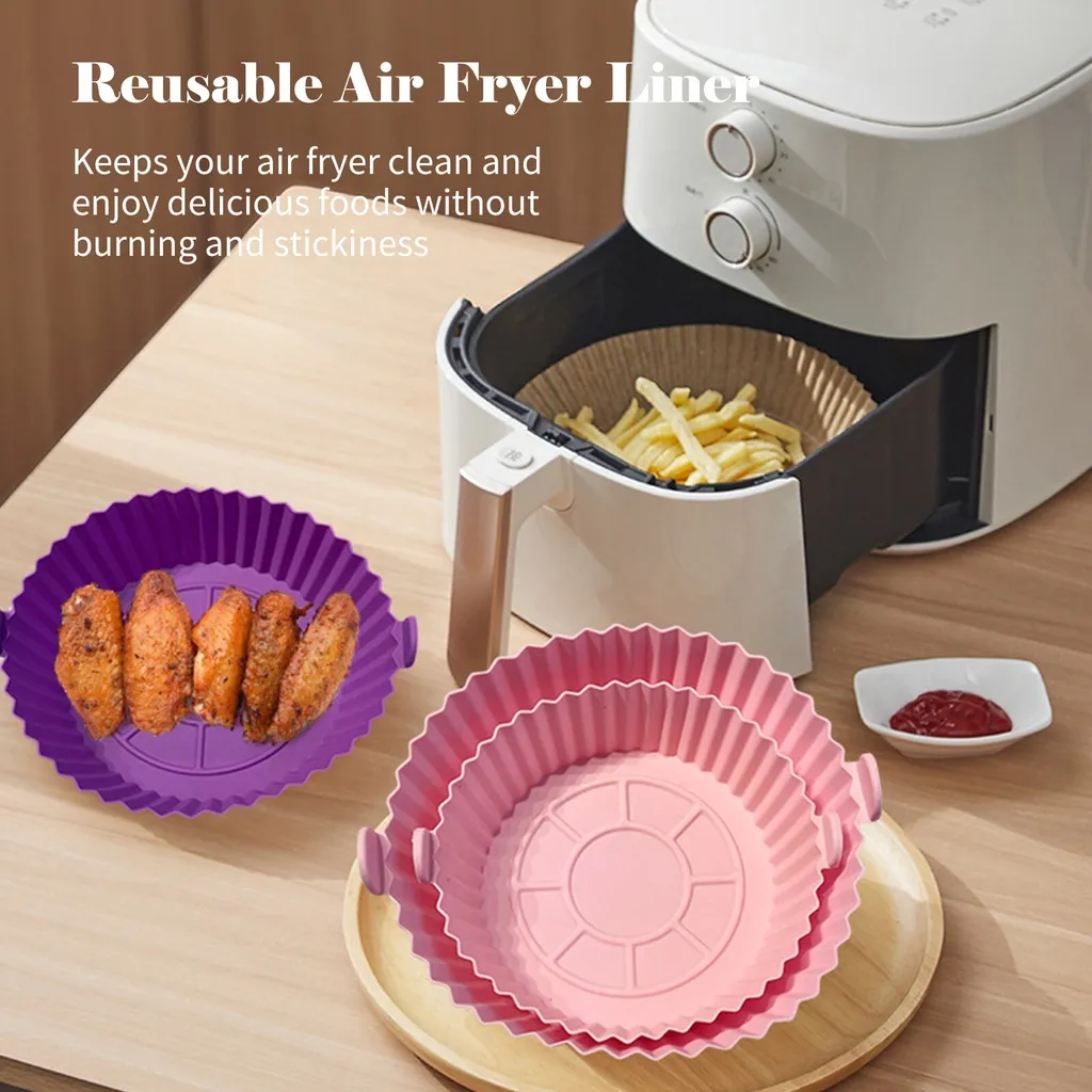 YHOME Loyang Air Fryer Bahan Silikon Tahan Panas Dapat Dipakai Ulang Anti Lengket / Air Fryer Silicon Y207 & Y228