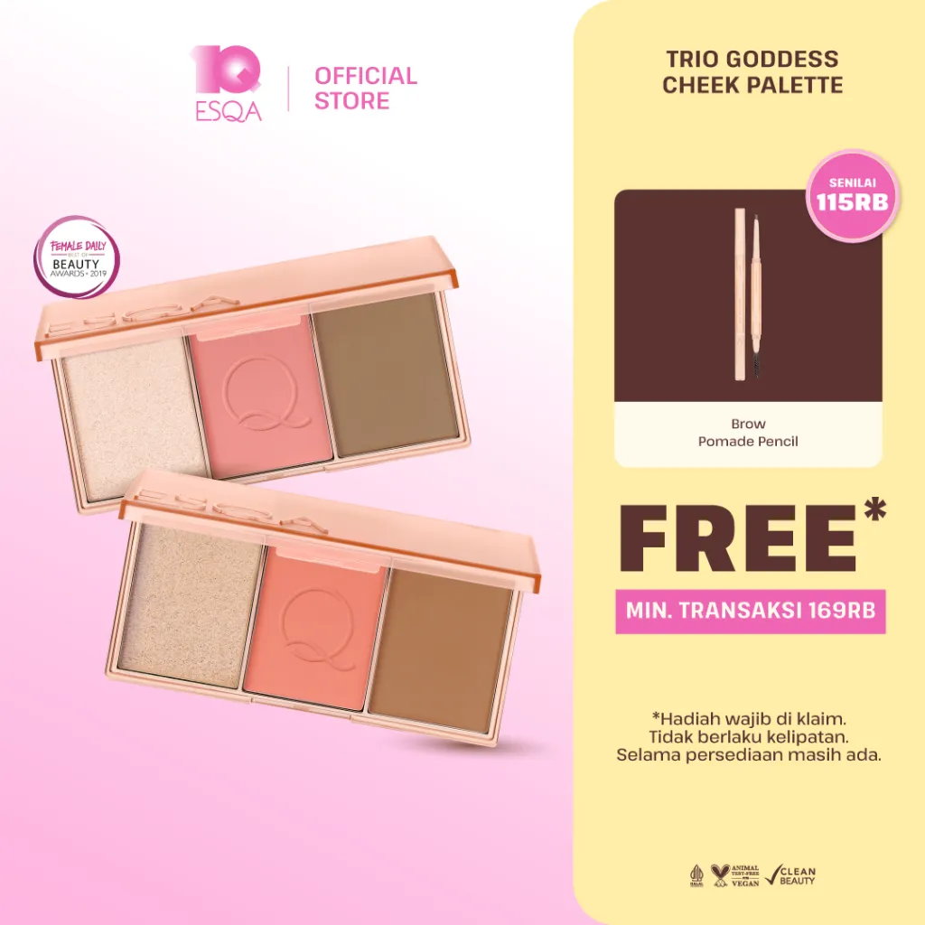 ESQA Trio Goddess Cheek Palette