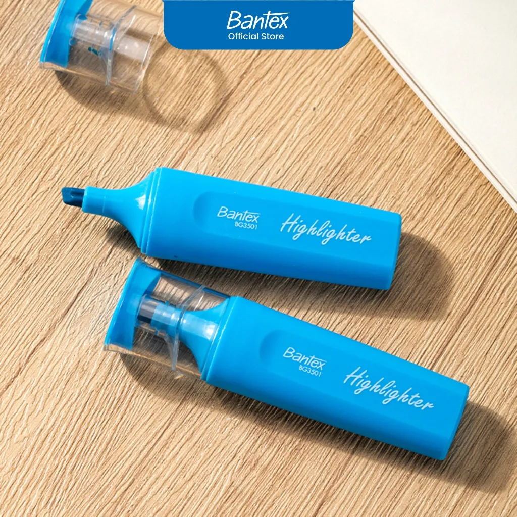 Bantex Highlighter Pen Marker Textliner Penanda Berwarna Fluorescent Cerah BG3501
