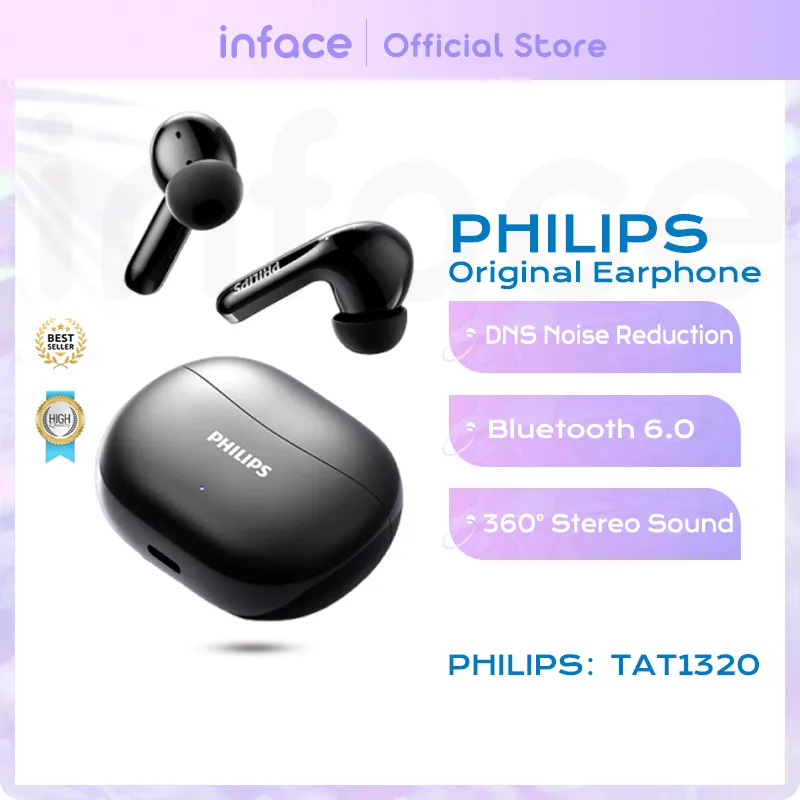 PHILIPS Original TAT1320 True Wireless Earphone Bluetooth 6.0 Low Delay Game/Music/Call/Outdoor Sports Headset Bluetooth