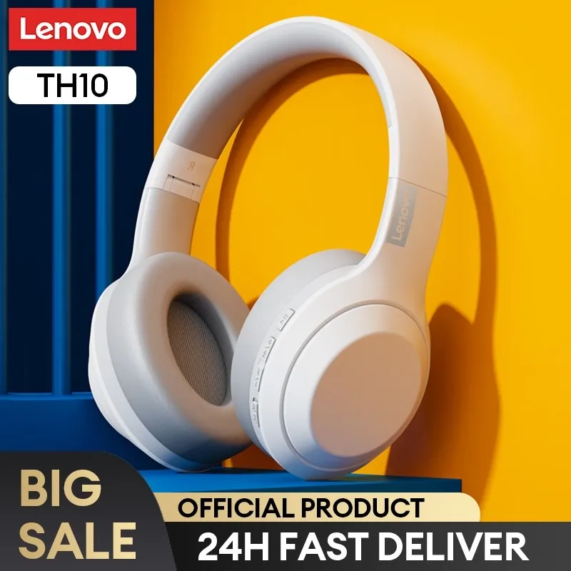 Lenovo Thinkplus TH10 Headset Bluetooth V5.0 Music Gaming Headphone Sweat Resistant White