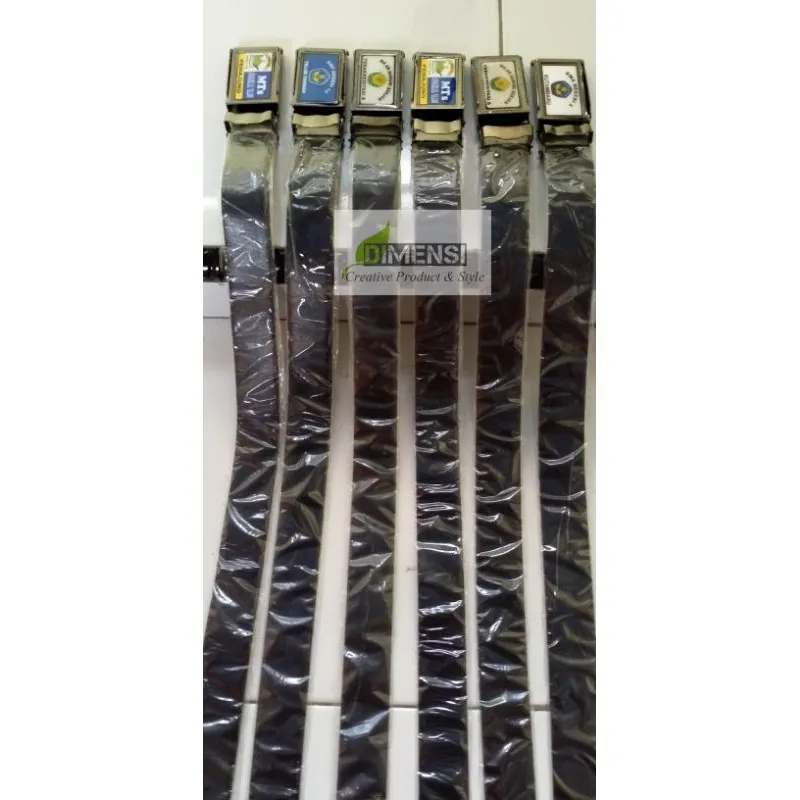 IKAT PINGGANG SABUK KULIT CUSTOM LOGO IDENTITAS SEKOLAH + RESIN