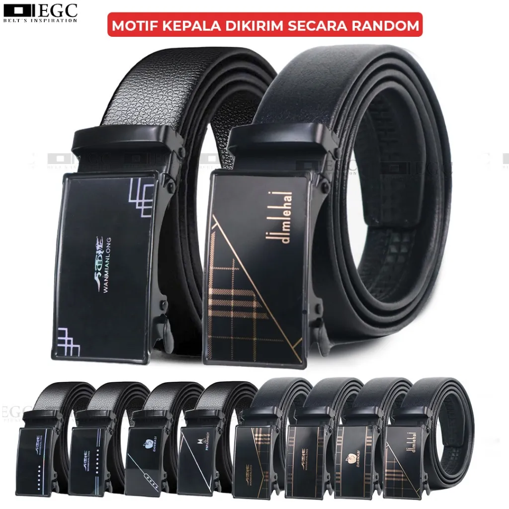 Ikat Pinggang Pria Kulit/ikat pinggang cowok/Sabuk Kulit Model full/half Rell PU Fashion-M-128/M-137