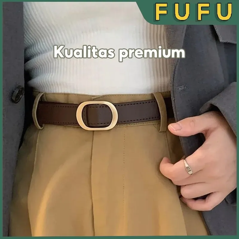 FUFU Gesper Wanita / Bahan PU Leather Kulit / Belt Untuk Wanita Korean Import