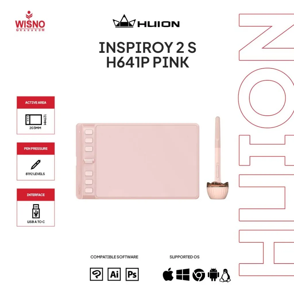 Huion Inspiroy 2 S H641P Drawing Tablet PenTech 3.0 Graphics Tablet Garansi Resmi