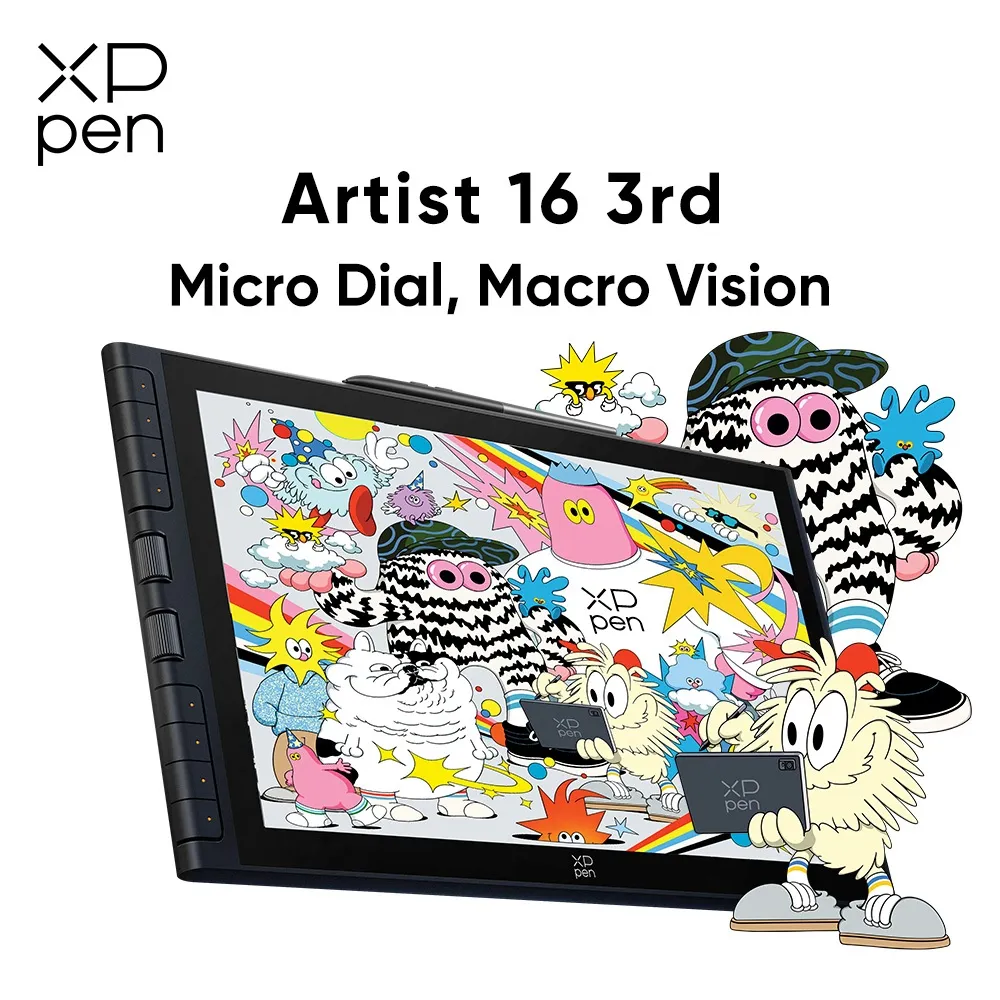 XPPen Artist 16 3rd Drawing Display Graphic Display With Micro X-Dial With X4 16K Levels Pen & Stand