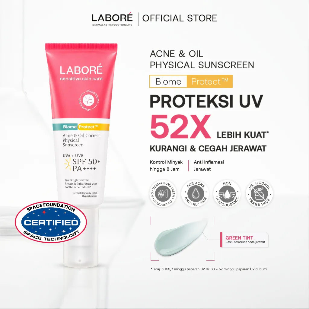 LABORE Sunscreen BiomeProtect All Series - Physical Sunscreen 10 ml / 30 ml - Acne & OIl Correct Physical Sunscreen 10 ml / 40 ml - Brightening Physical Sunscreen 10 / 40 ml
