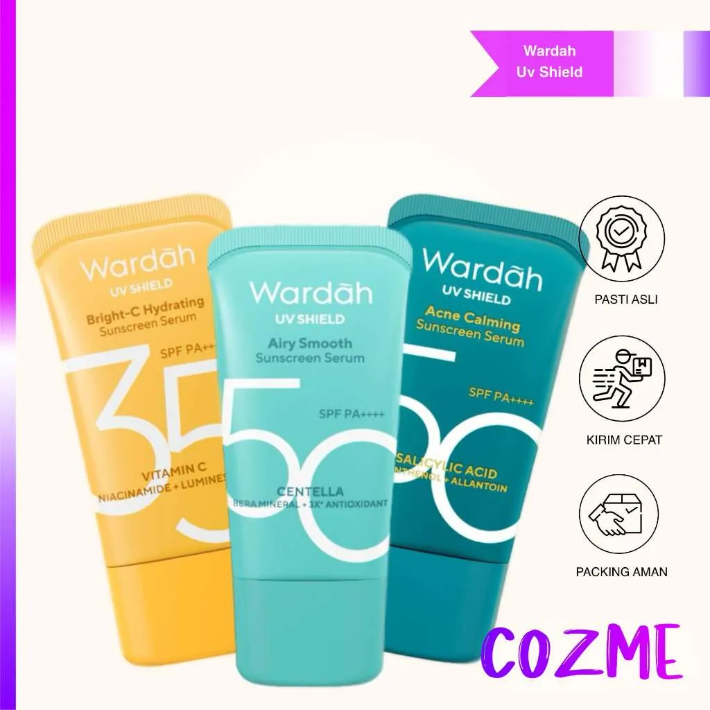 WARDAH UV Shield Sunscreen Series SPF 50 PA++++ | Acne Calming Airy Active