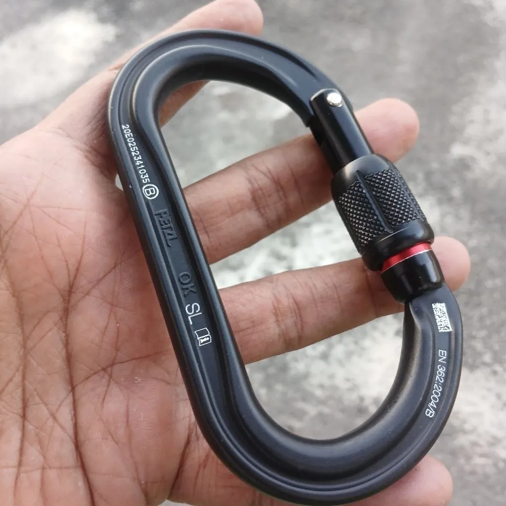 Carabiner Petzl SL Hitam Oxan Carabiner Petzl Screw Lock