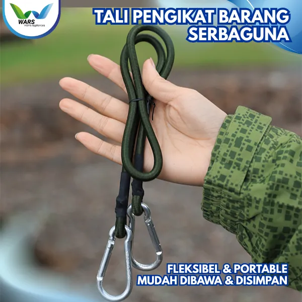 WARS Tali Pengikat Barang Serbaguna Dengan karabiner Premium dan Kuat
