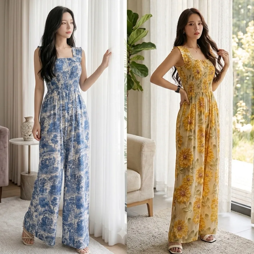 jumsuit rayon ld 125cm celsna kulot setelan rayon full karet