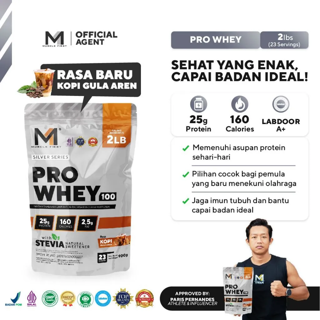 Muscle First Pro Whey 100 2lbs 23 Serving Whey Protein Massa otot Dan Diet Suplemen Fitness