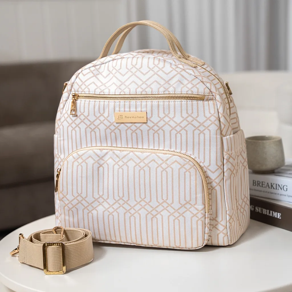 Tas Bayi Multifungsi | Diaper Bag | Boonaboo Serene Diaper Bag White