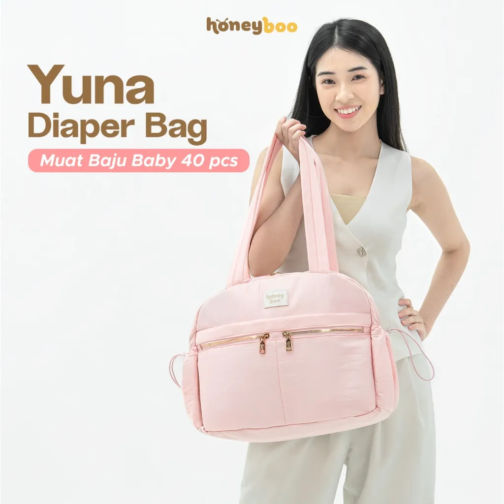 Honey Boo - Yuna Diaper Bag Tas Totebag Baby Duffle Bag Travel Muat Banyak Barang Waterproof Hospital Bag