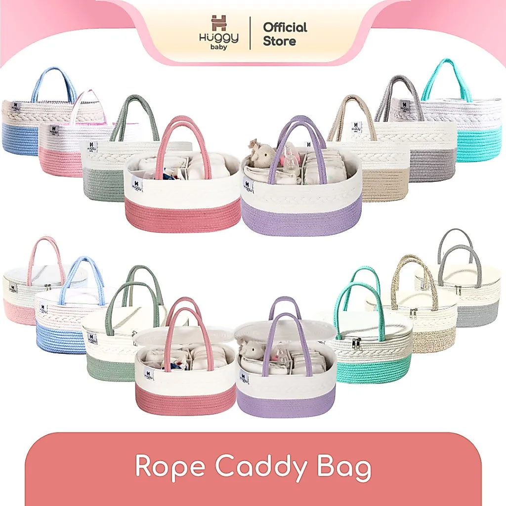 Huggy Baby BAG01 Rope Caddy Bag | Diaper Bag Organizer Bag Tas Bayi