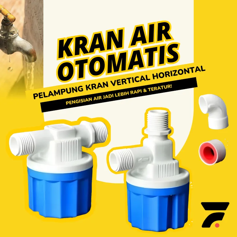 Kran Air Otomatis Pelampung Toren Tandon Bak Mandi 1/2,3/4 inch Sensor Water Control Vertikal Horizontal Fleksibel Automatic High Quality