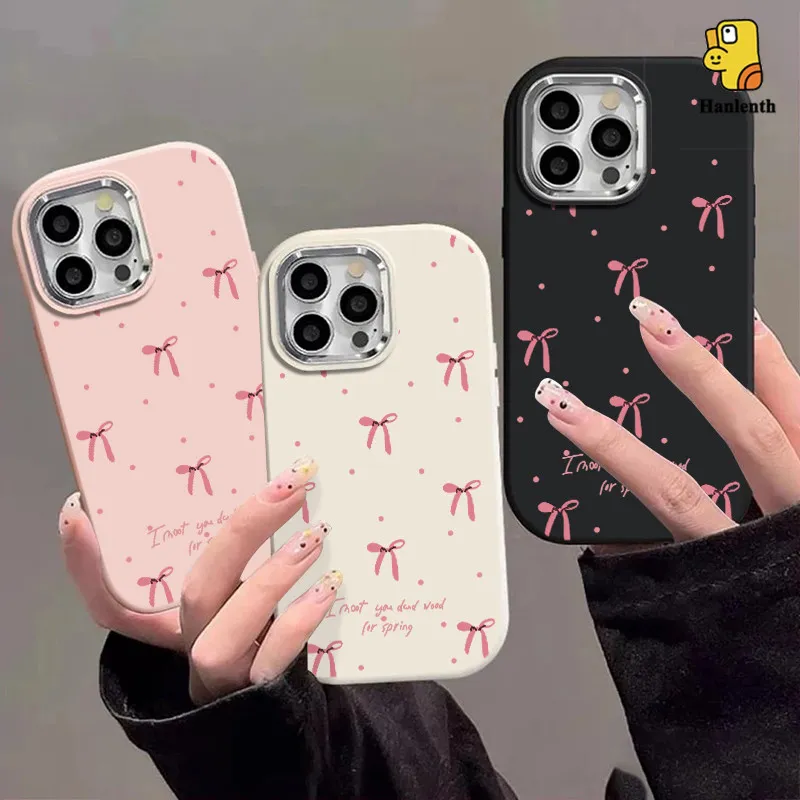 Casing hp Pita sederhana SoftCase Lucu Chubby Case Fashion Cocok untuk iPhone 11 12 13 14 15 16 Pro Max X XR XS Max 7Plus 8Plus-HA