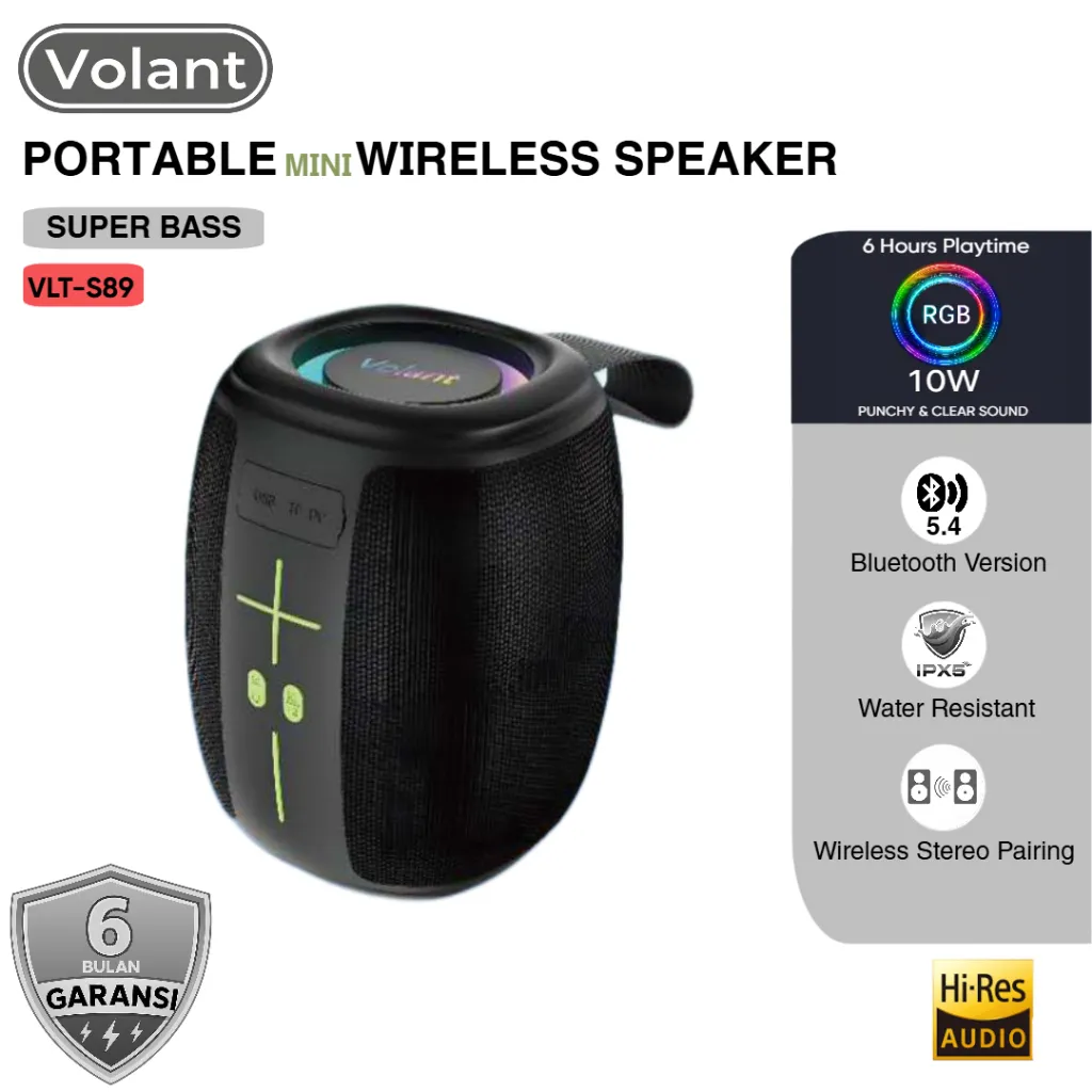 Speaker Bluetooth Mini Wireless Speaker Portabel Outdoor Waterproof IPX5 Boombox S-89 Super Bass Support Bluetooth 5.4
