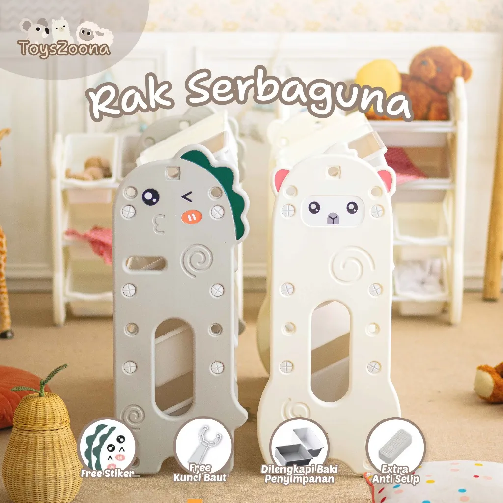 ToysZoona Rak Serbaguna Rack Shelf Organizer Rak Mainan Serbaguna Rak Susun Serbaguna Rak Minimalis