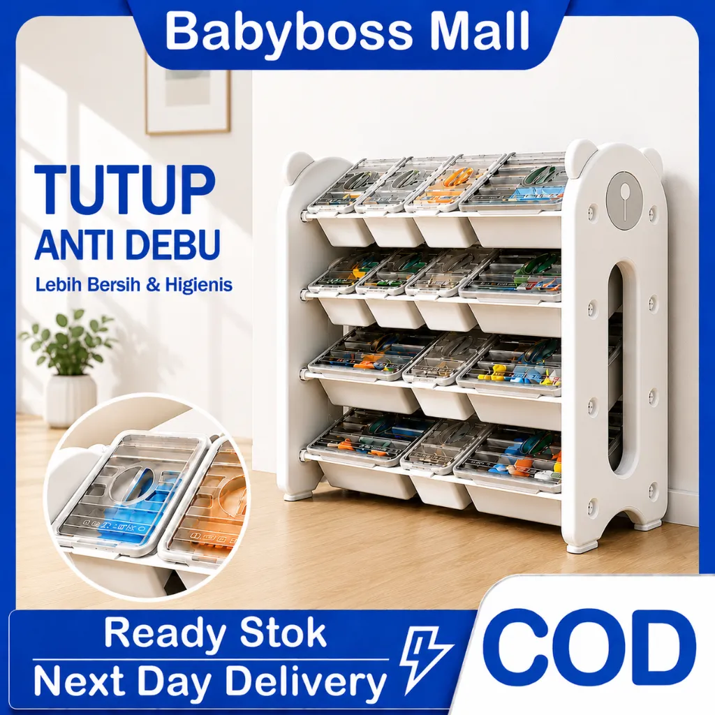 Rak Serbaguna Rack Shelf Rack BUKU Organizer Colorful Rak mainan anak -anak menerima rak Rak Penyimpanan Anak