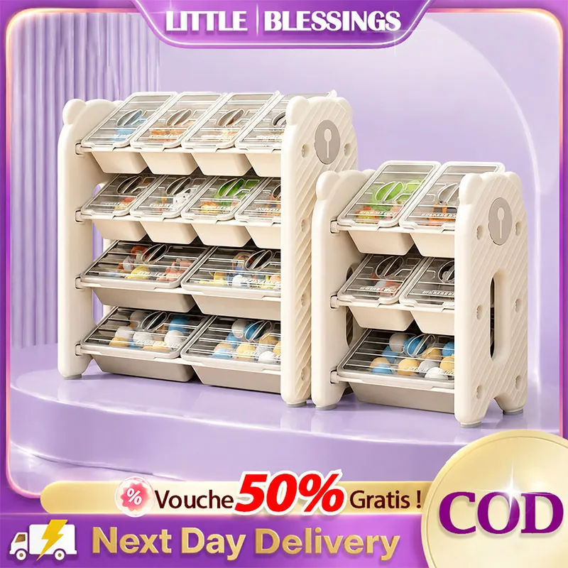 Rak Penyimpanan bayi Rak Mainan Serbaguna Rak penyimpanan mainan anak-anak Rack Shelf Organizer Colorful Plastik Toy Storage Desk Shelf Storage Rack