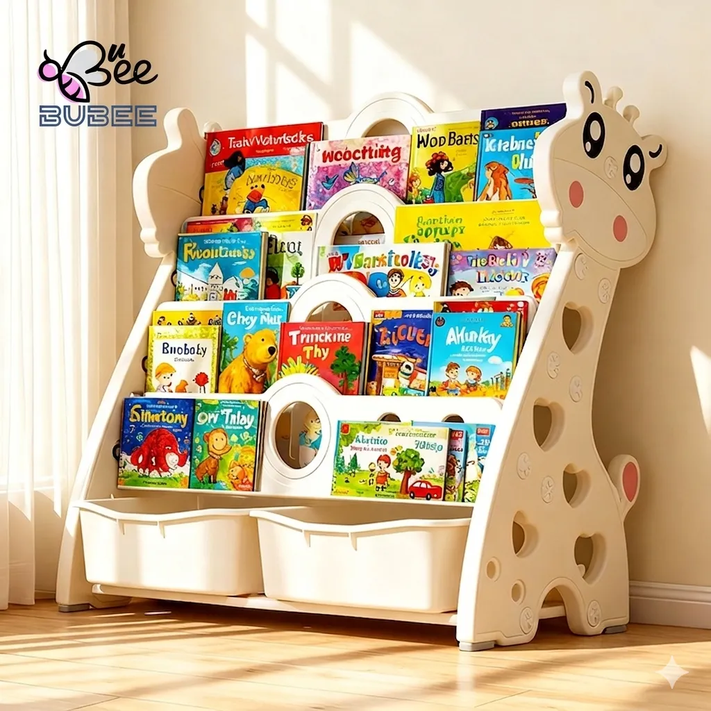 DEER BOOKSHELF 4 LAYERS / RAK BUKU 4 SUSUN DEER / RAK PENYIMPANAN BUKU DAN MAINAN (YK-ZD-018)