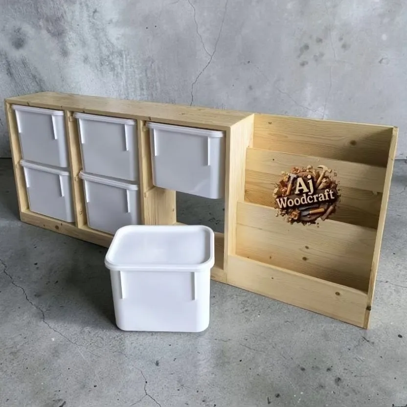 Rak Buku Kayu Solid  Rak  Mainan  Anak Mini Trofast 6 Box Storage