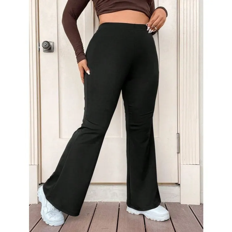 Celana Kulot Wanita Jumbo Full Karet Pinggang s/d 130cm Nyaman- Flare Pants Jumbo - Sena Pants - Charla Bigsize
