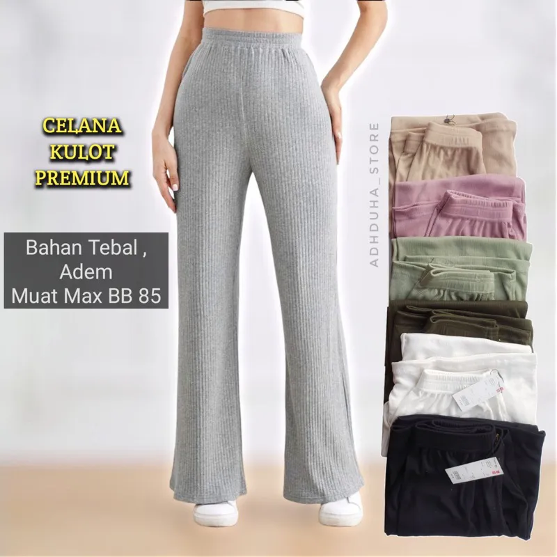 CELANA KULOT PREMIUM JUMBO BIGSIZE RIB KNIT TEBAL ADEM