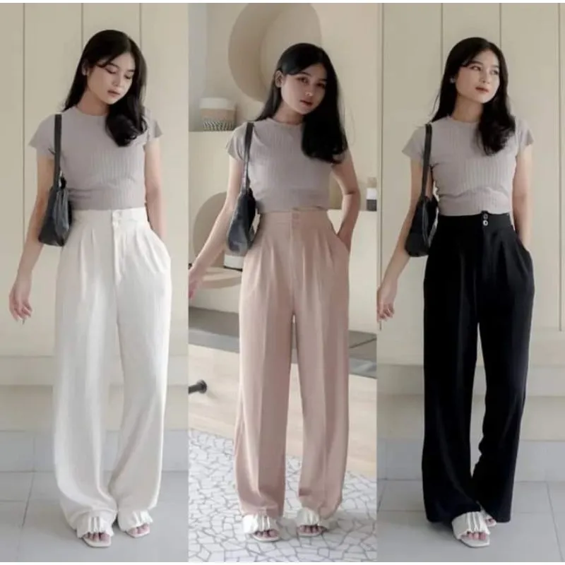 DIOBEE - DAILY JENNIE PANTS KNIT PREMIUM CULLOTE HIGHWAIST