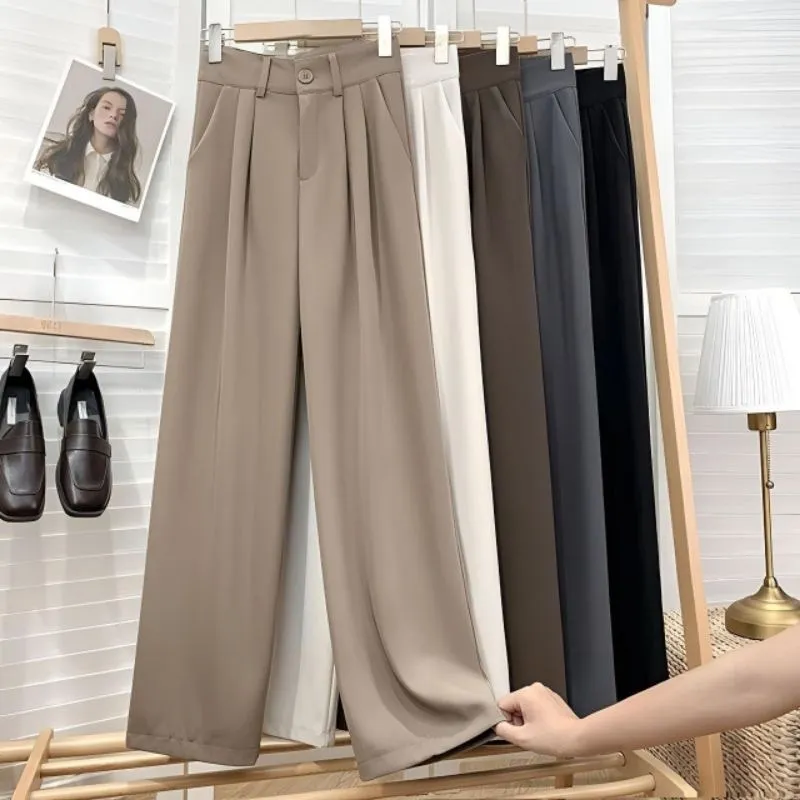 celana highwaist loose pants trousers celana kerja wanita kantor celana anti kusut celana kulot wanita Polyester