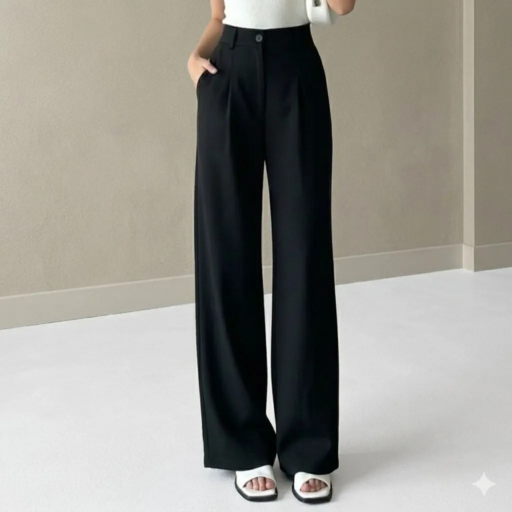 VIONA PANTS - Celana Loose Pants Trouser Wanita - Celana - Anti Kusut