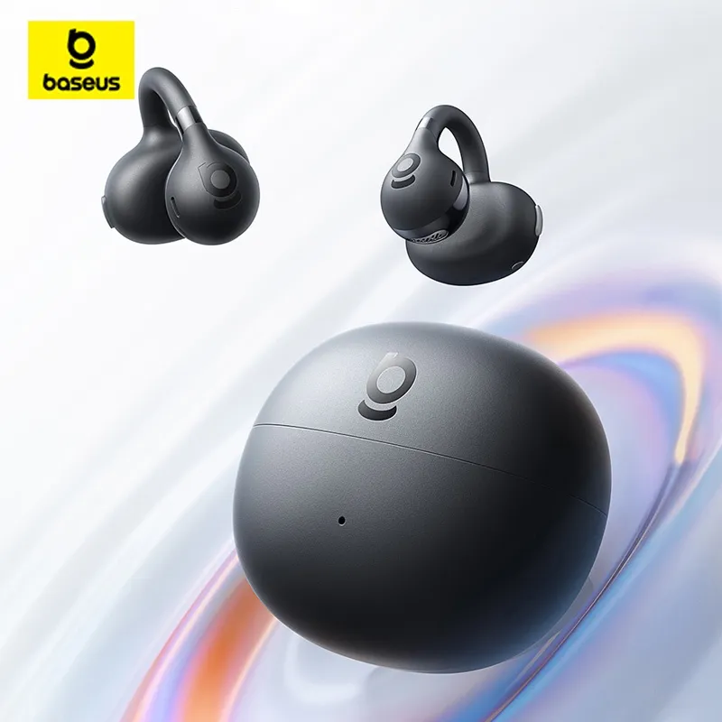Baseus Bass BC1 Open-Ear True Wireless Earbuds (Clip-on Type) Clip-on Earphone 4-Mic Sound