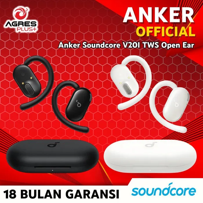 Anker Soundcore V20i Open Ear Earbuds Earphone Sport Hook Adjustable True Wireless TWS - A3876