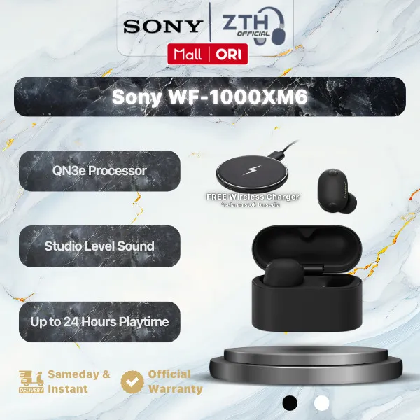 Sony WF1000XM6 / WF-1000XM6 / WF 1000 XM6 True Wireless Earbuds ANC TWS Earphone