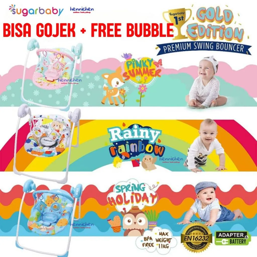 SUGAR BABY GOLD EDITION PREMIUM SWING BOUNCER SUGARBABY AYUNAN BAYI