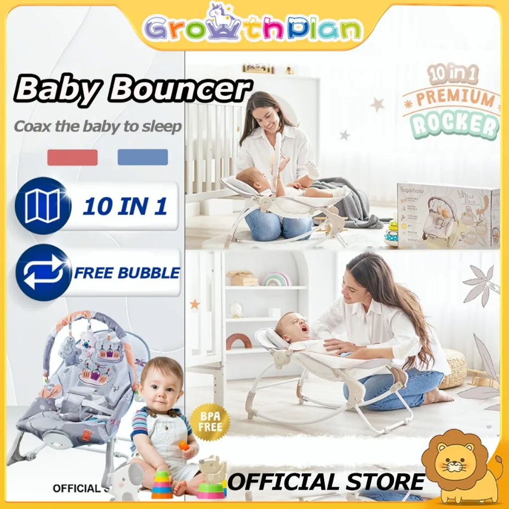 Bouncer baby 10in1 Kursi Goyang Manual Bayi Ayunan Bayi Bouncer Bayi To Up 25 kg