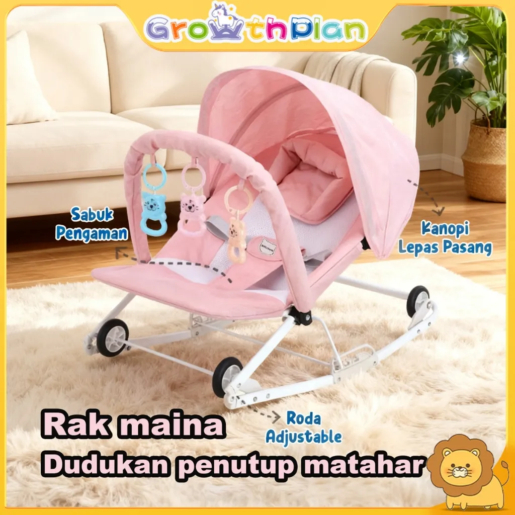 [Garansi 3 Tahun]Ayunan Bayi Rocking Chair portable 2in1 Multifungsi Baby Bouncer Lipat 0-6 Bulan Ayunan Bayi Baby Swing