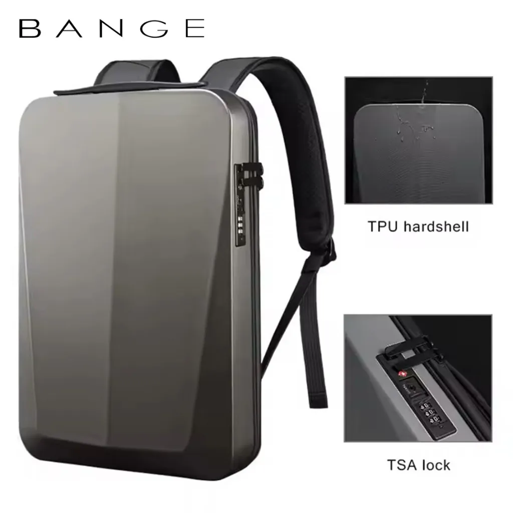 BANGE BG22201 Tas Laptop Kerja Ransel Backpack Pria Hardshell Hardcase Lock TSA 15.6 Inch