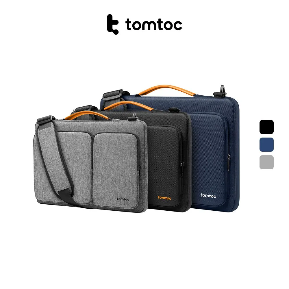 tomtoc A42 Laptop Messenger Bag 13 14 15 16 17 Inch Business Shoulder Bag Macbook - Tas Messenger