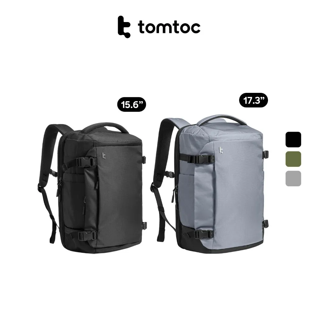 [HOT] tomtoc T66 Travel Backpack One Bag Carry On Luggage 15.6 & 17.3 Inch Laptop Bag - Tas Ransel