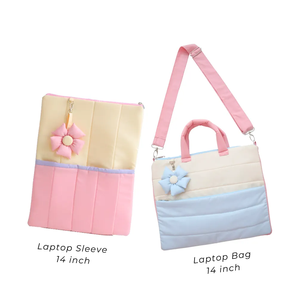 Palette.totebag - Bloom Puffy Laptop Sleeve & Laptop Bag Muat Laptop 14 inch