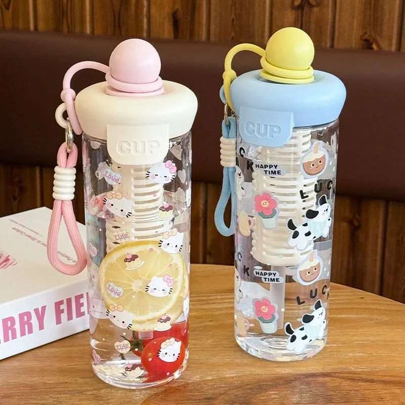 Botol Minum Infused Water X CUP SWEET TALE 750ml TERBARU Free Keychain Bahan plastik Botol Minum Viral Botol infused Buah FOOD GRADE