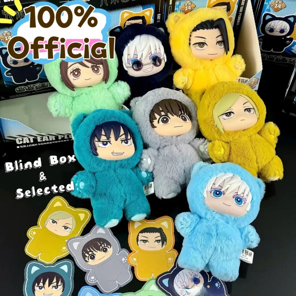 [READY STOCK] Original EAKI x Jujutsu Kaisen Cat Ear Plushie Series Blind Box and Selected Keychain