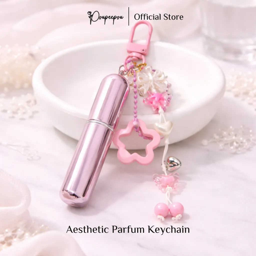 Poupeepou - Keychain Botol Parfum Aesthetic | Gantungan Botol Parfume Mini Travel Size