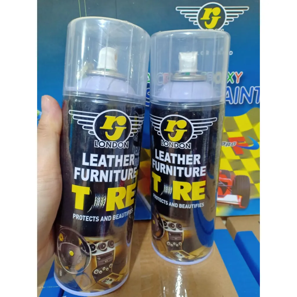 Leather Furniture Tire RJ London 400cc Cat Semprot Semir Ban Pengkilap Clear Leather Polish Paint 400ml