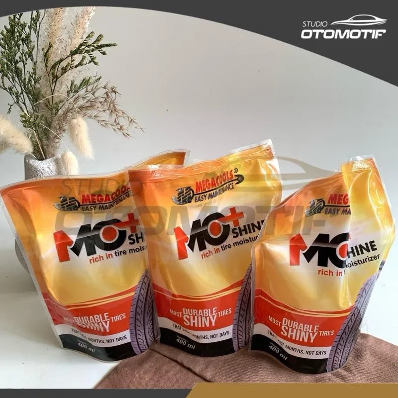 Semir Ban Pengkilap Karet Megacools MO+ Shine Pouch 400 ML Tire Shine Polish