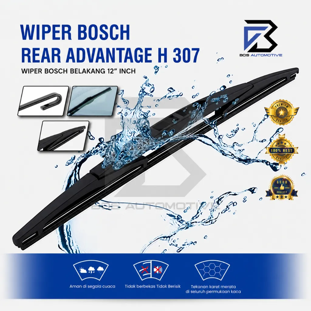 WIPER BELAKANG BOSCH H307 12" / H354 14" / H352 14" / H306 12" INCH MOBIL UNIVERSAL